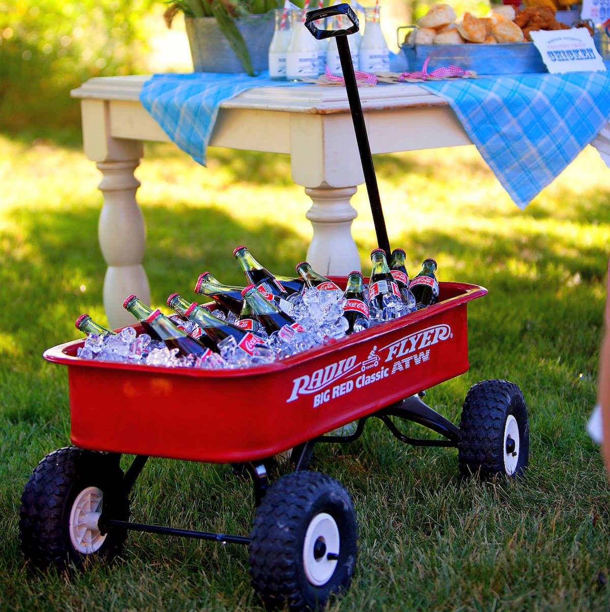Picnic beverage cooled party idea