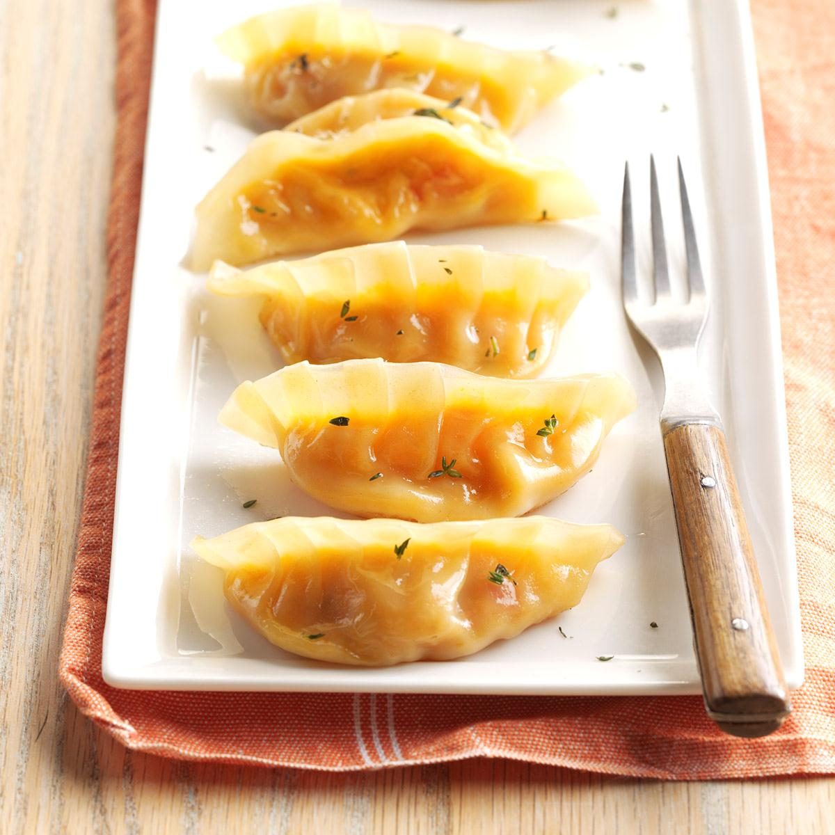 Butternut-Gouda Pot Stickers