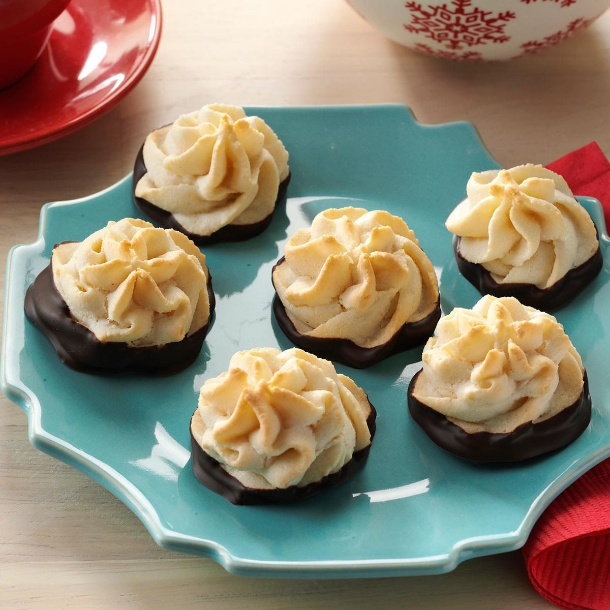 Chocolate-Dipped Hazelnut Macaroons