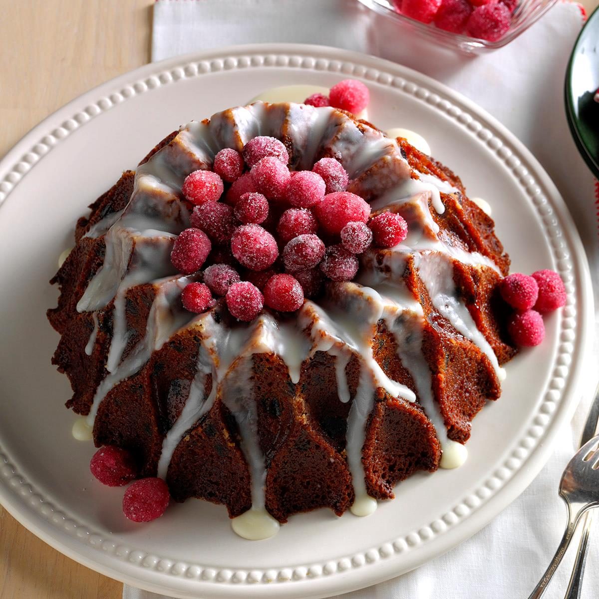 Cranberry-Orange Cake with Lemon Glaze