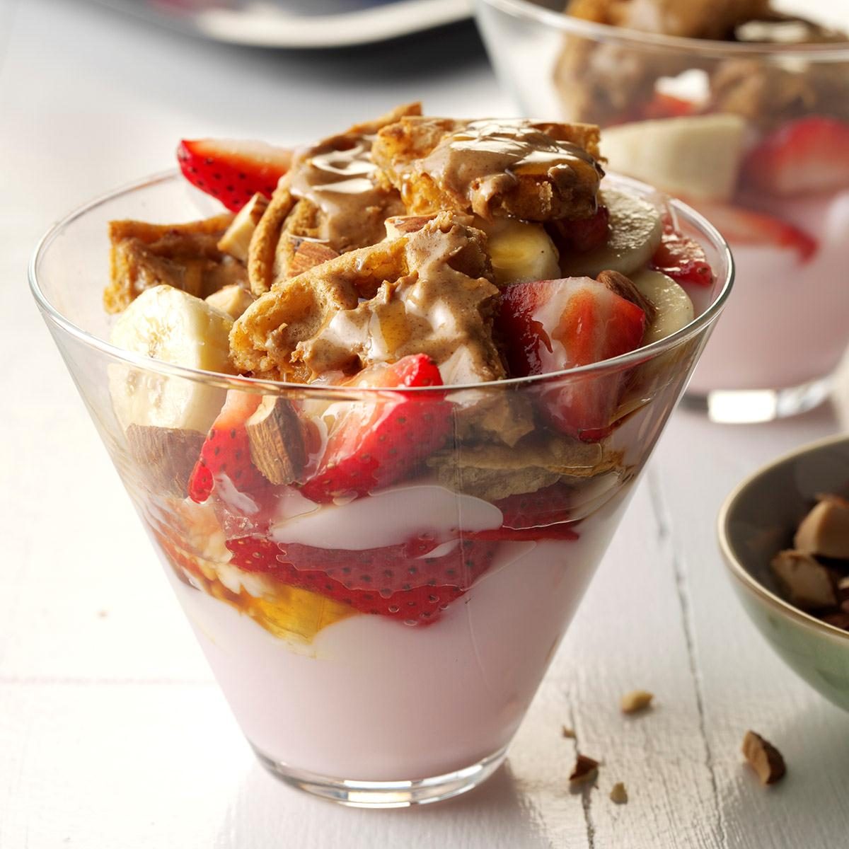 Fruity Waffle Parfaits