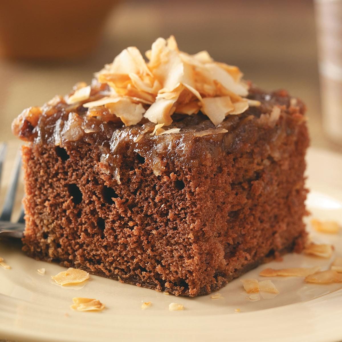 German Chocolate Upside Down Cake