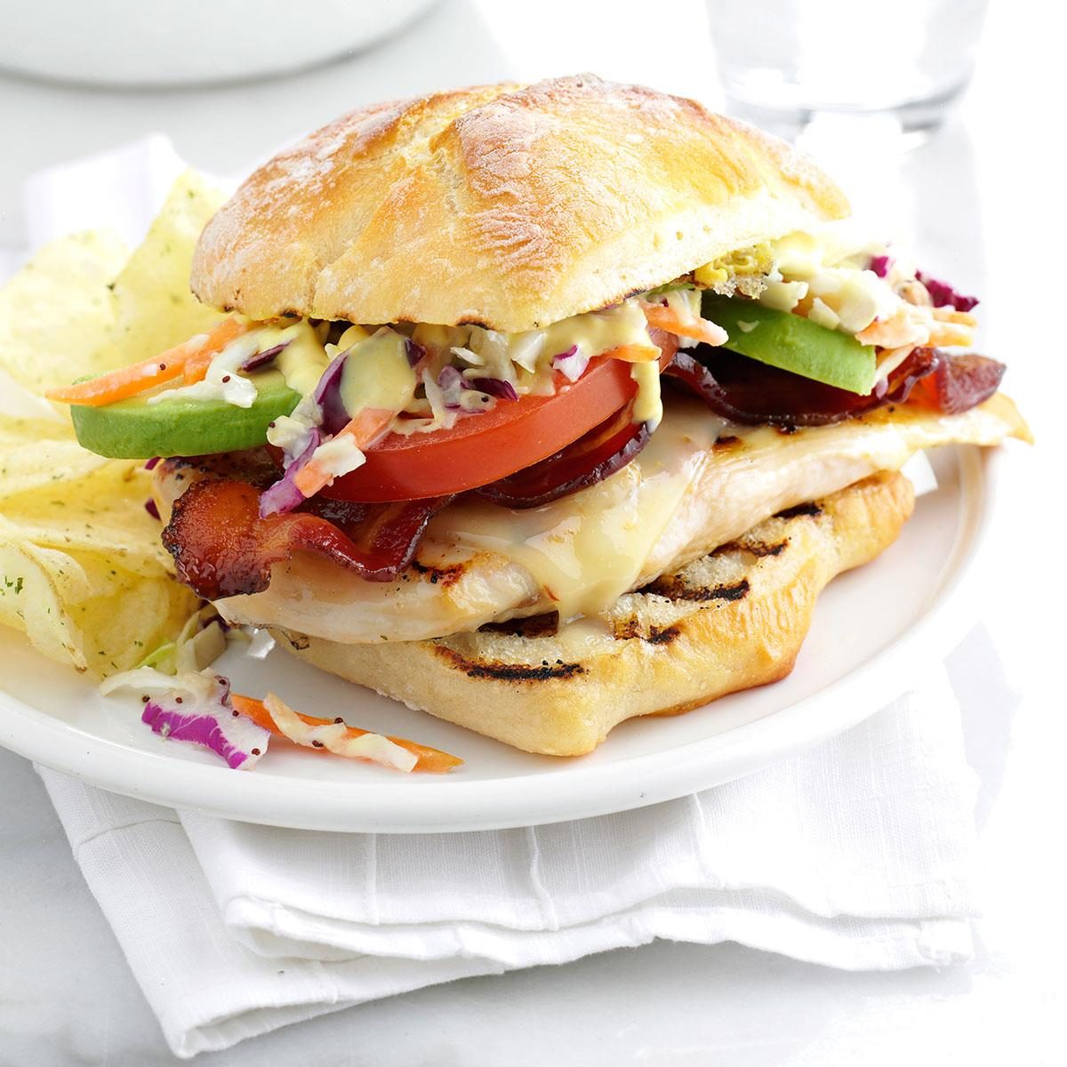 Loaded grilled chicken sandwich