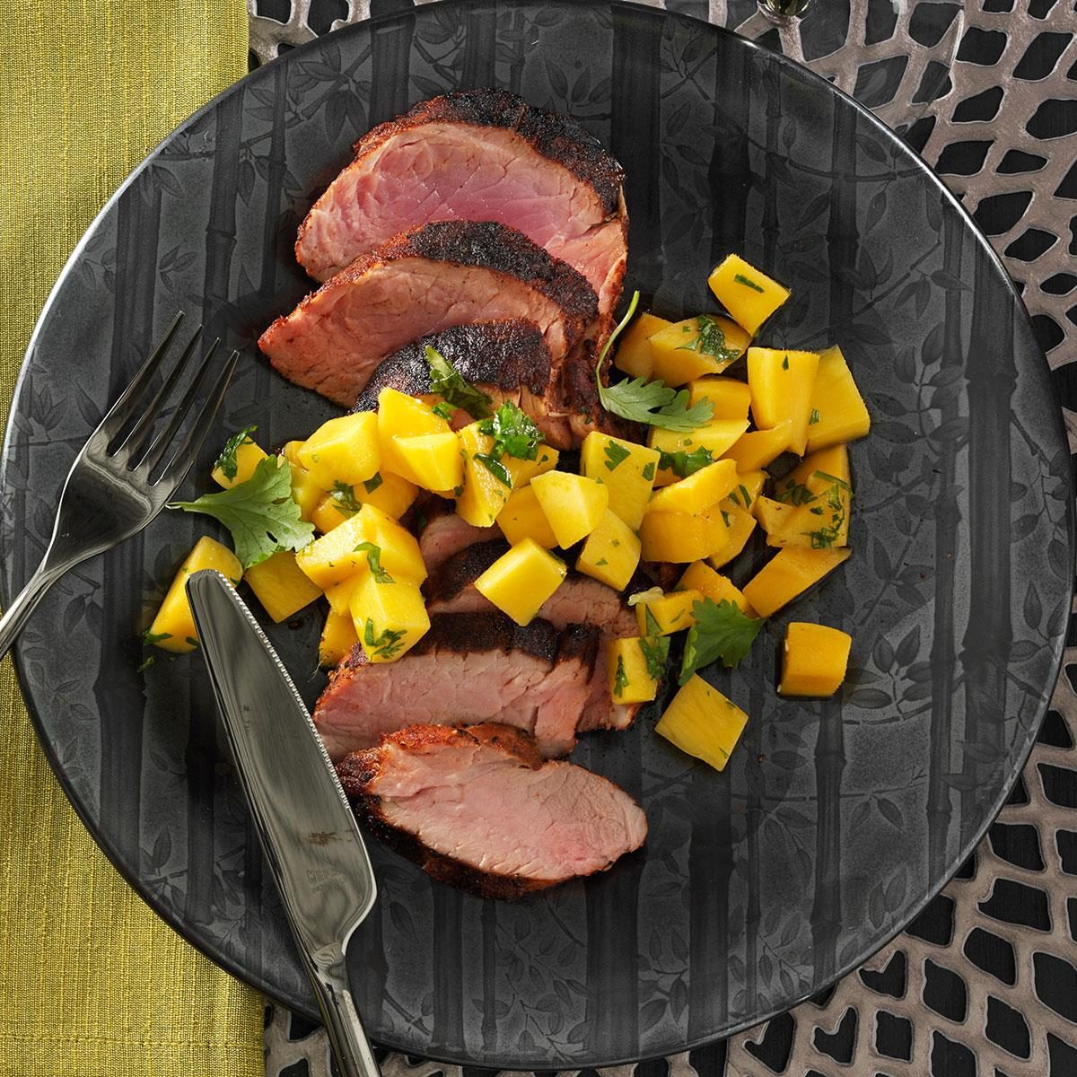 Spicy Pork Tenderloin with Mango Salsa
