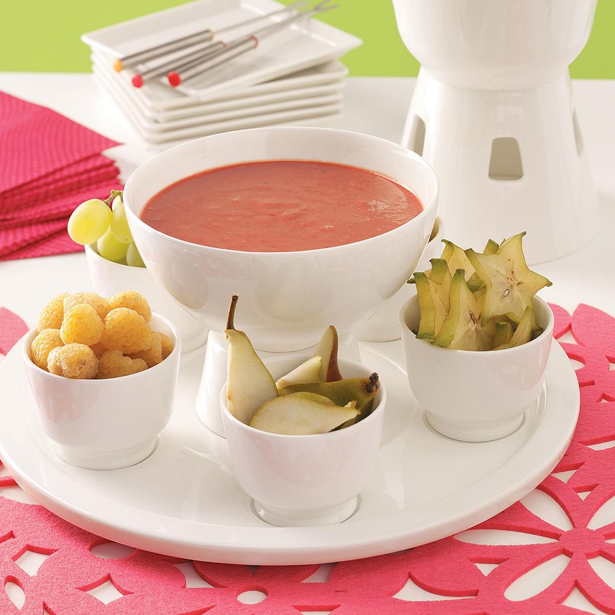 Warm Strawberry Fondue