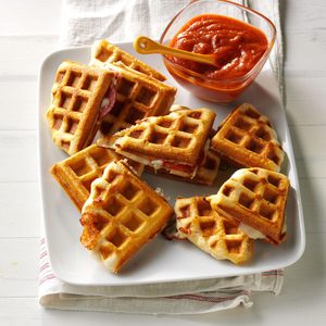 Waffle Iron Pizzas