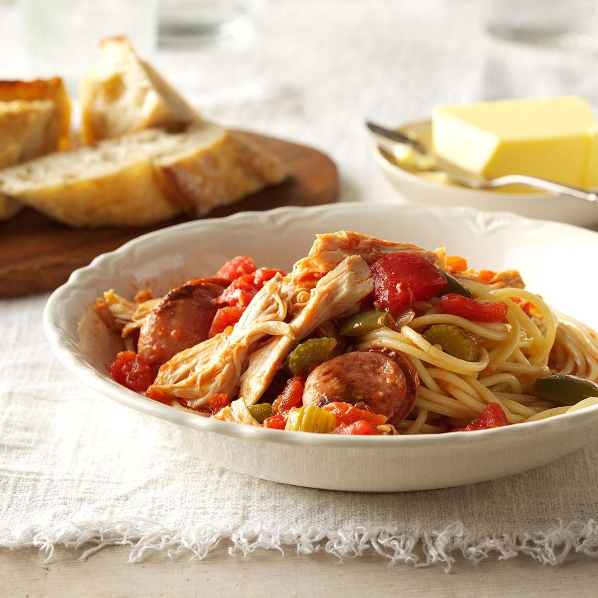 Grandma’s Cajun Chicken & Spaghetti