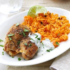 Lime Chicken with Salsa Verde Sour Cream