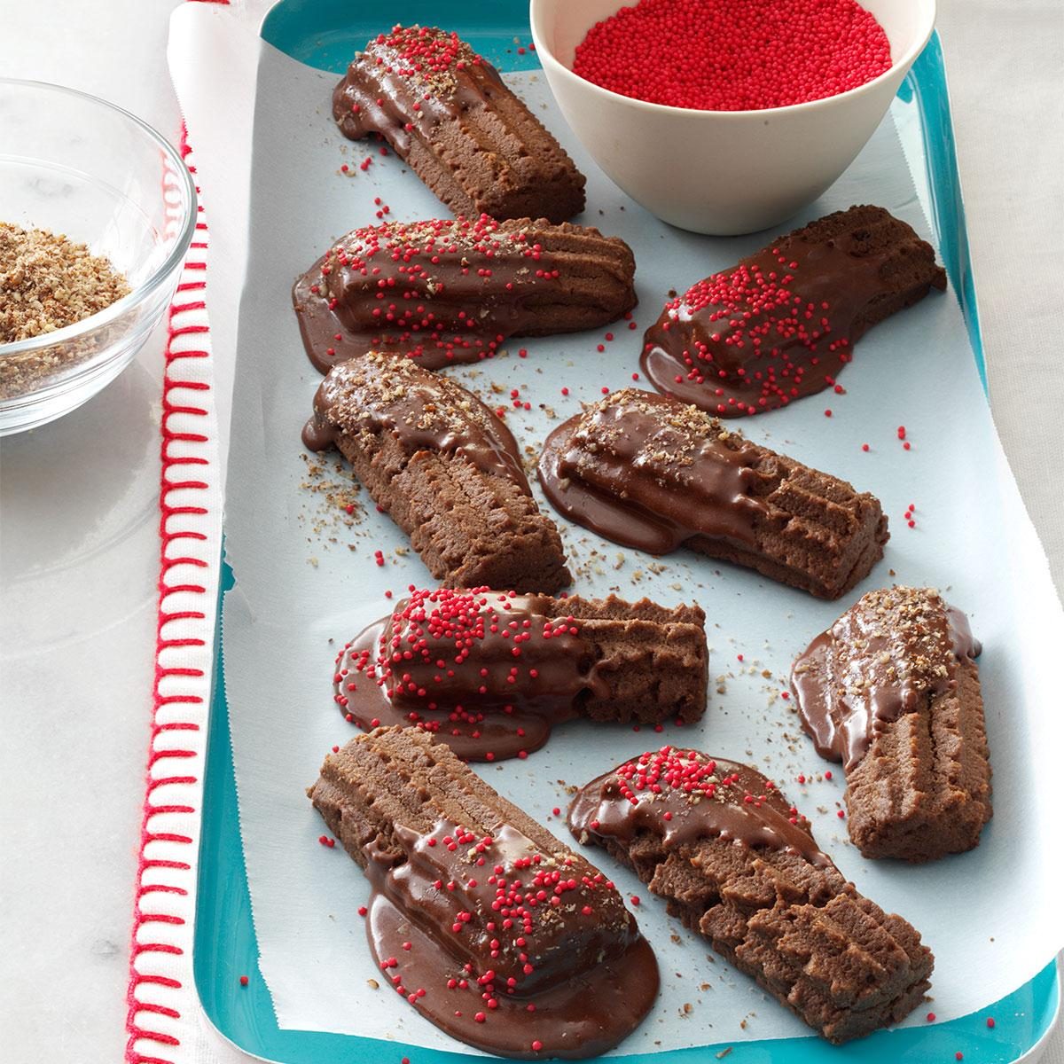 Dipped Chocolate Logs
