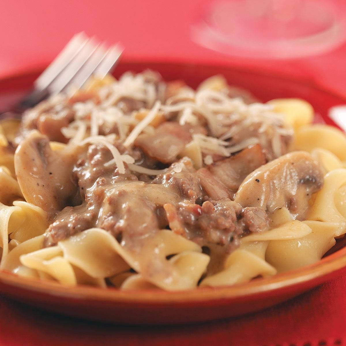Beef & Bacon Stroganoff