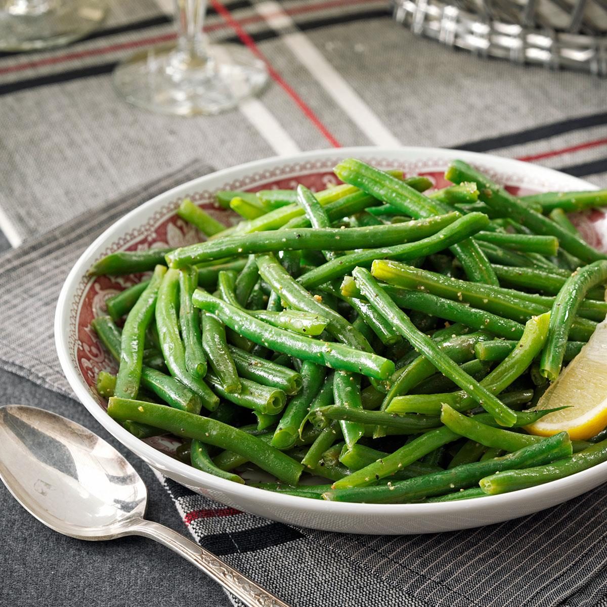 Lemony green beans