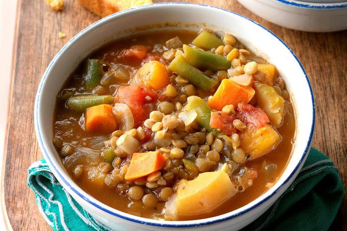 Vegetable lentil soup