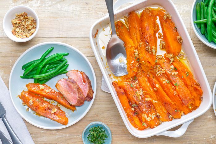 Top View Shot of Candied Yams