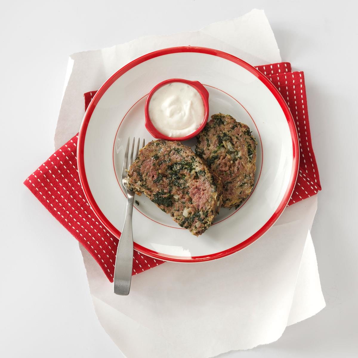 Gyro Meat Loaf With Tzatziki Sauce