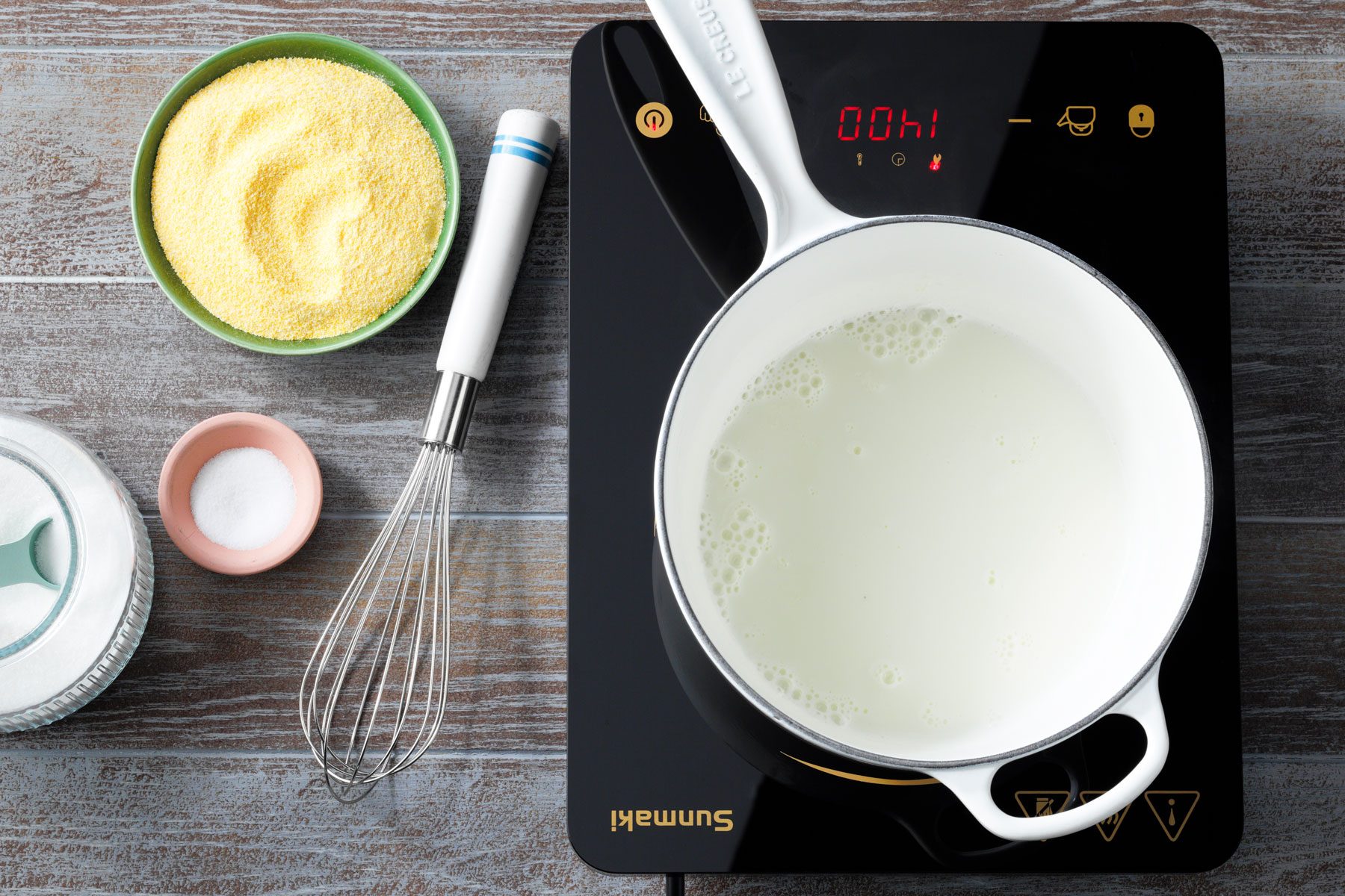 Heating Milk in a large pan