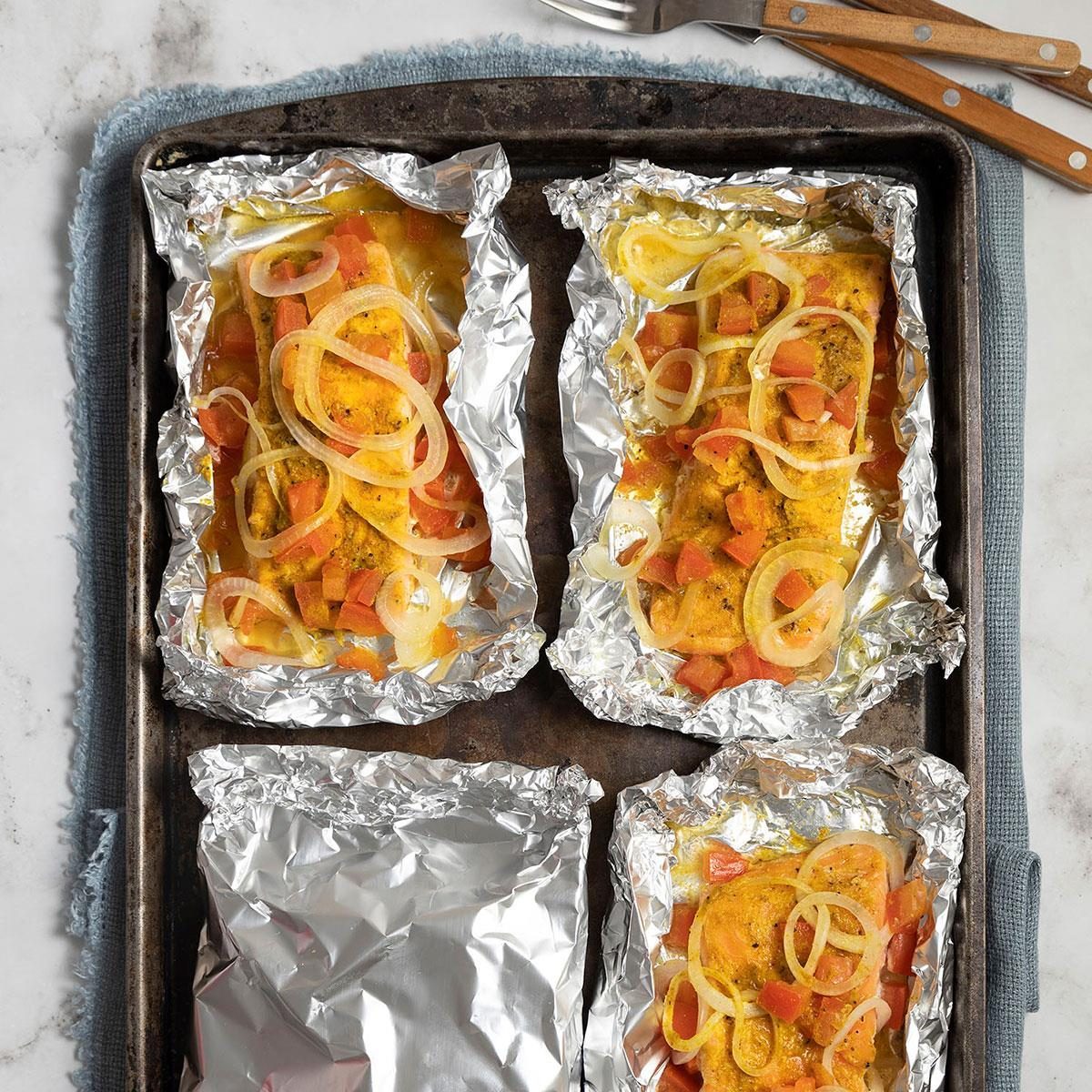 Grilled Salmon in Foil
