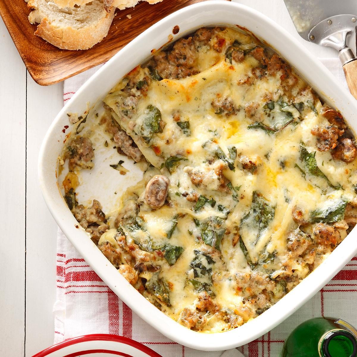 Sausage & Swiss Chard Lasagna