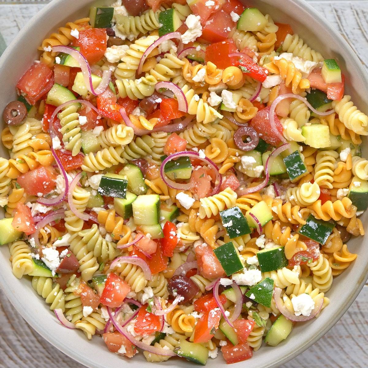 Spring Greek Pasta Salad