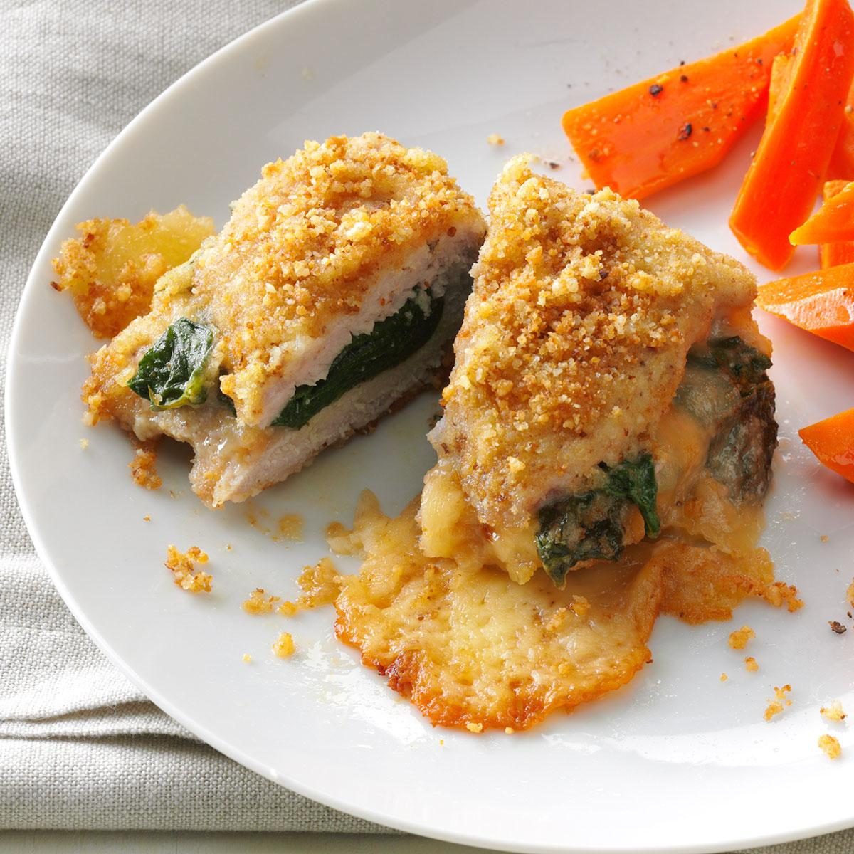 Spinach & Gouda Stuffed Pork Cutlets