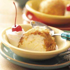 Graham Cracker Fried Ice Cream