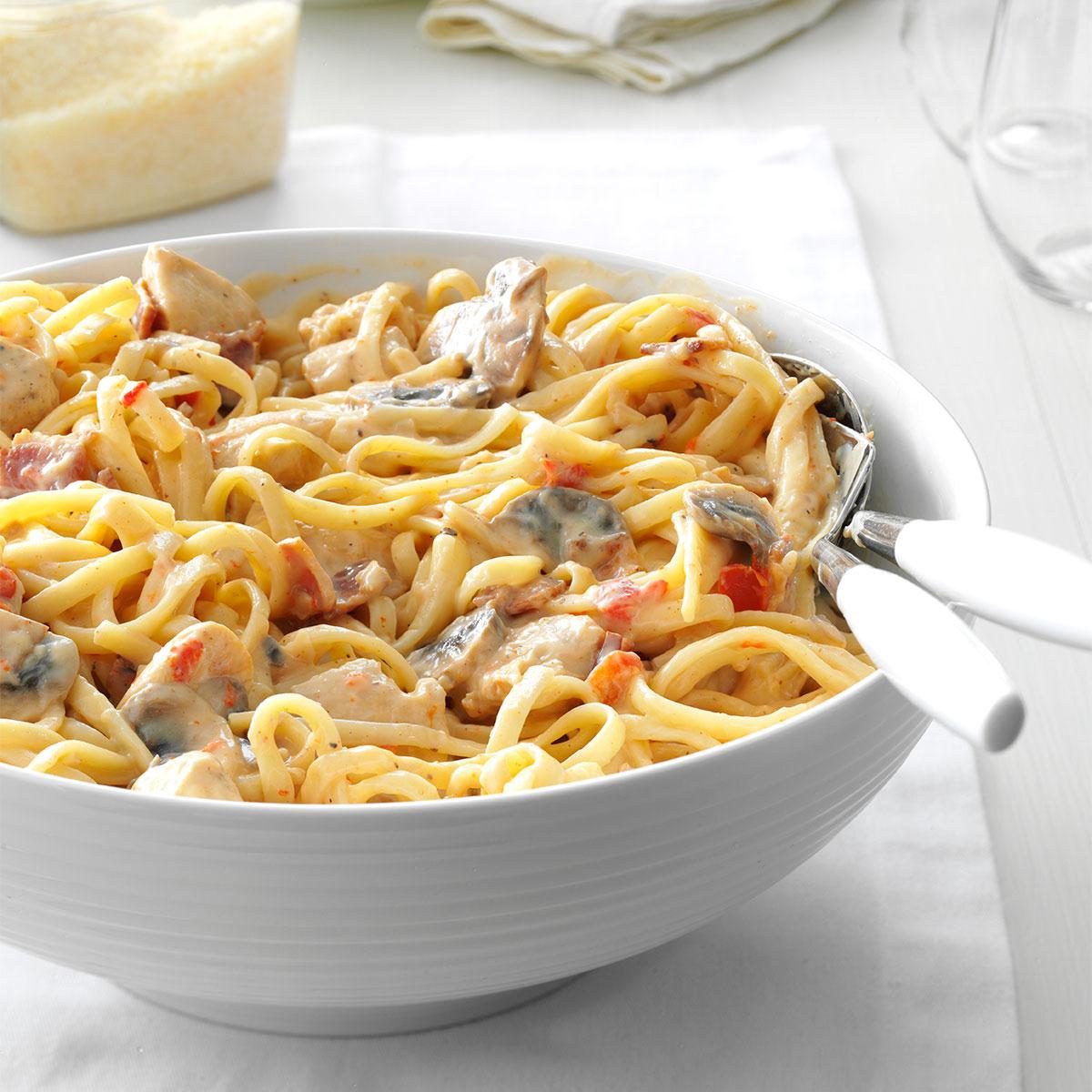 Chicken-Pepper Alfredo