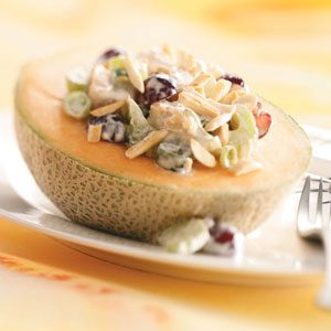 Cantaloupe Chicken Salad for Two