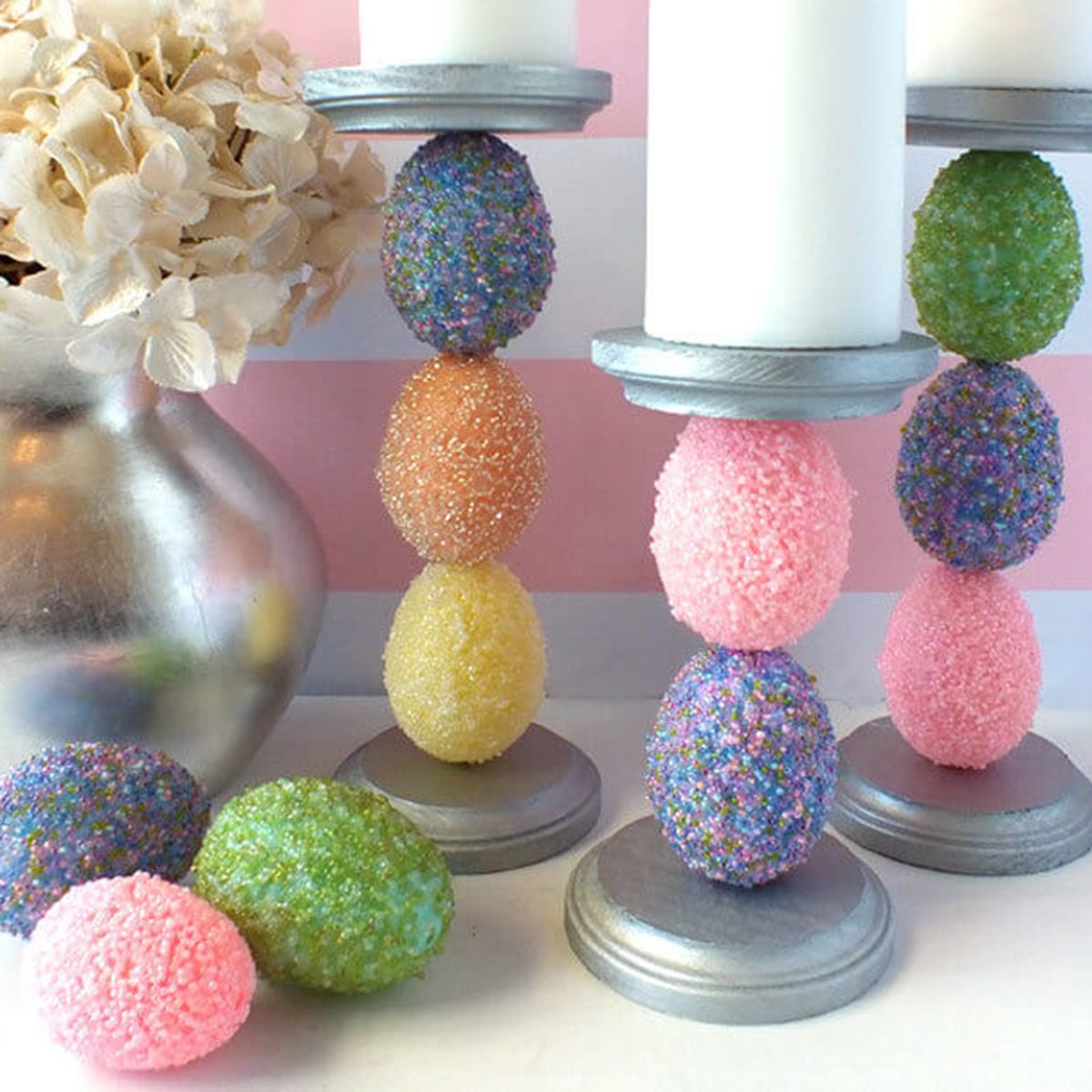Easter egg candle holder