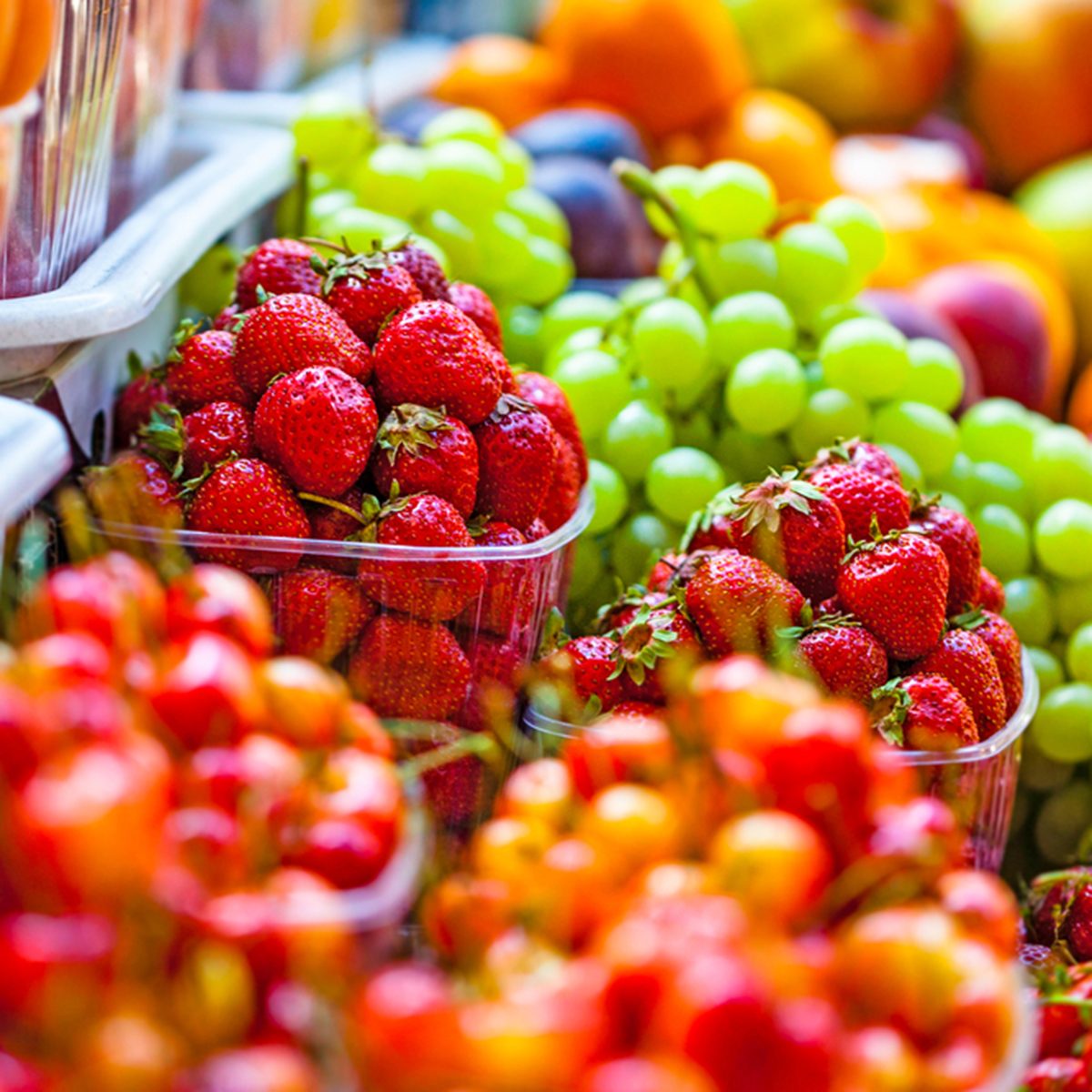 Fresh market produce at an outdoor farmer
