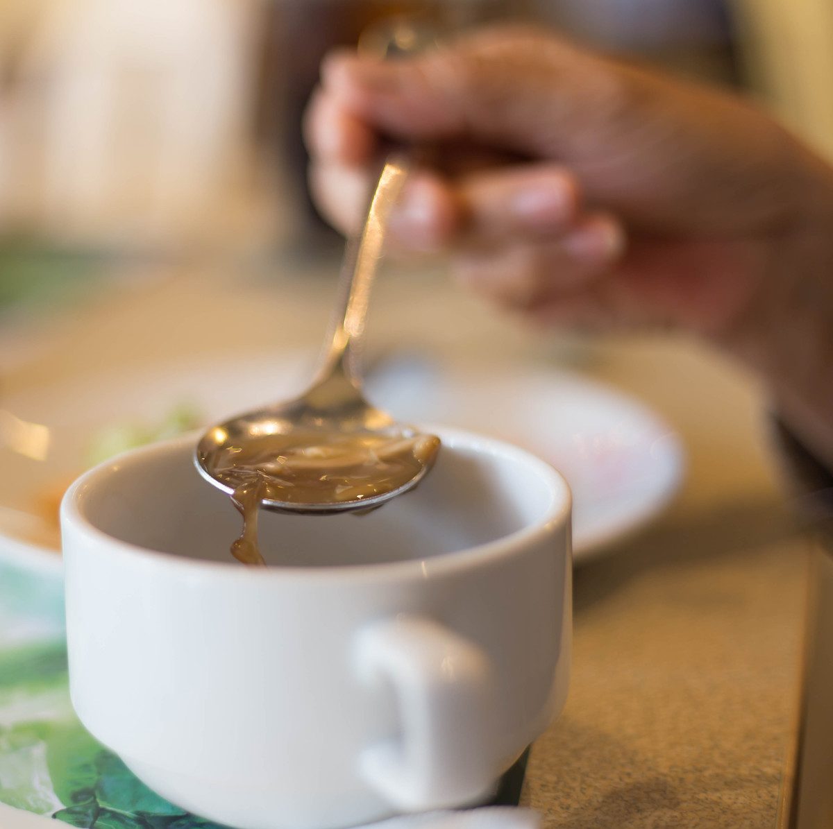 Blurred background woman