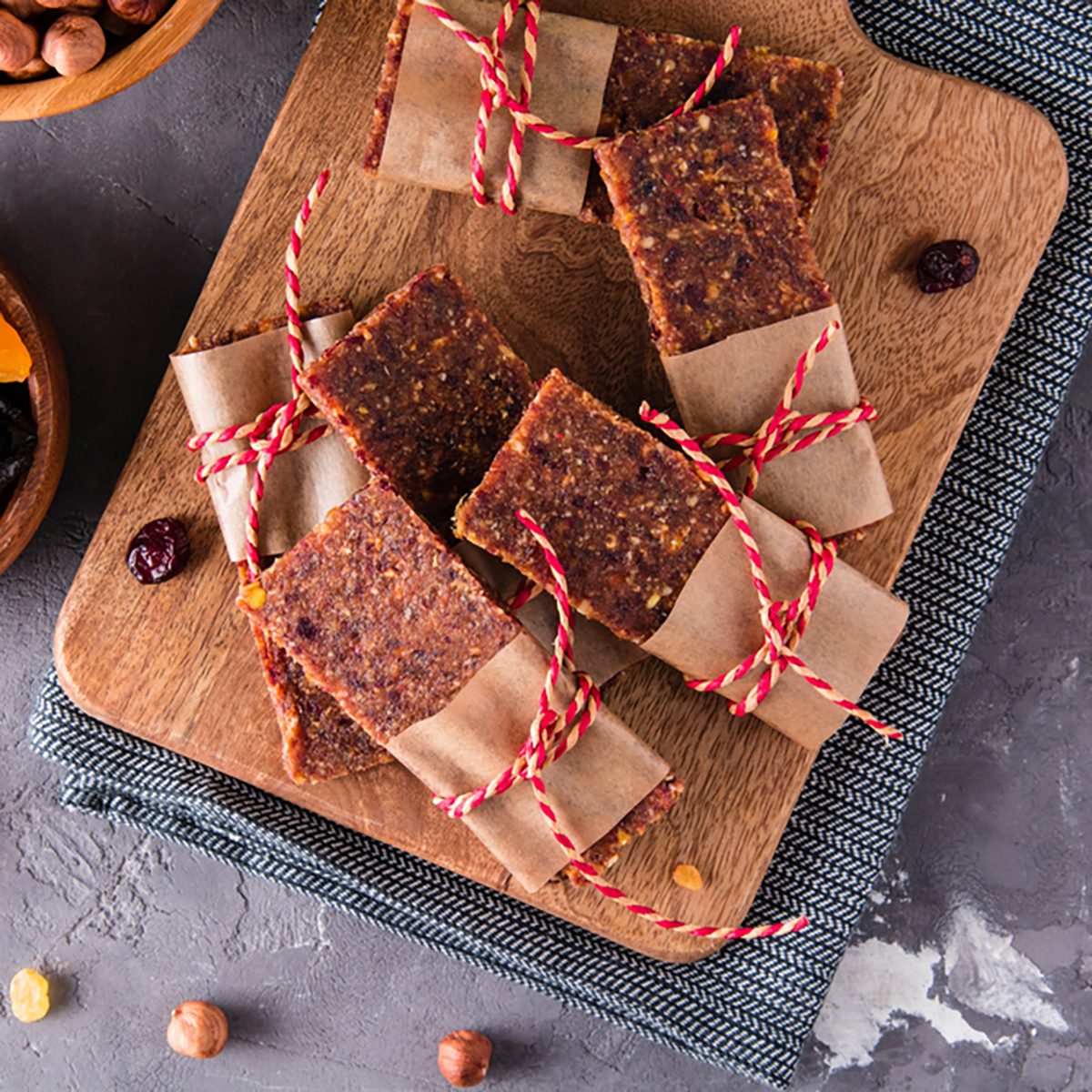 Dried fruits bars.