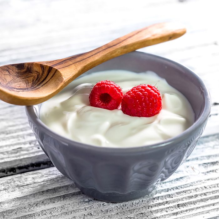 A bowl of greek yogurt
