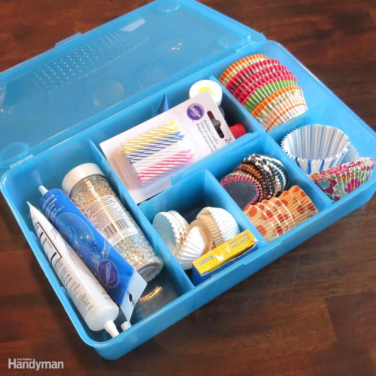 organized baking supplies