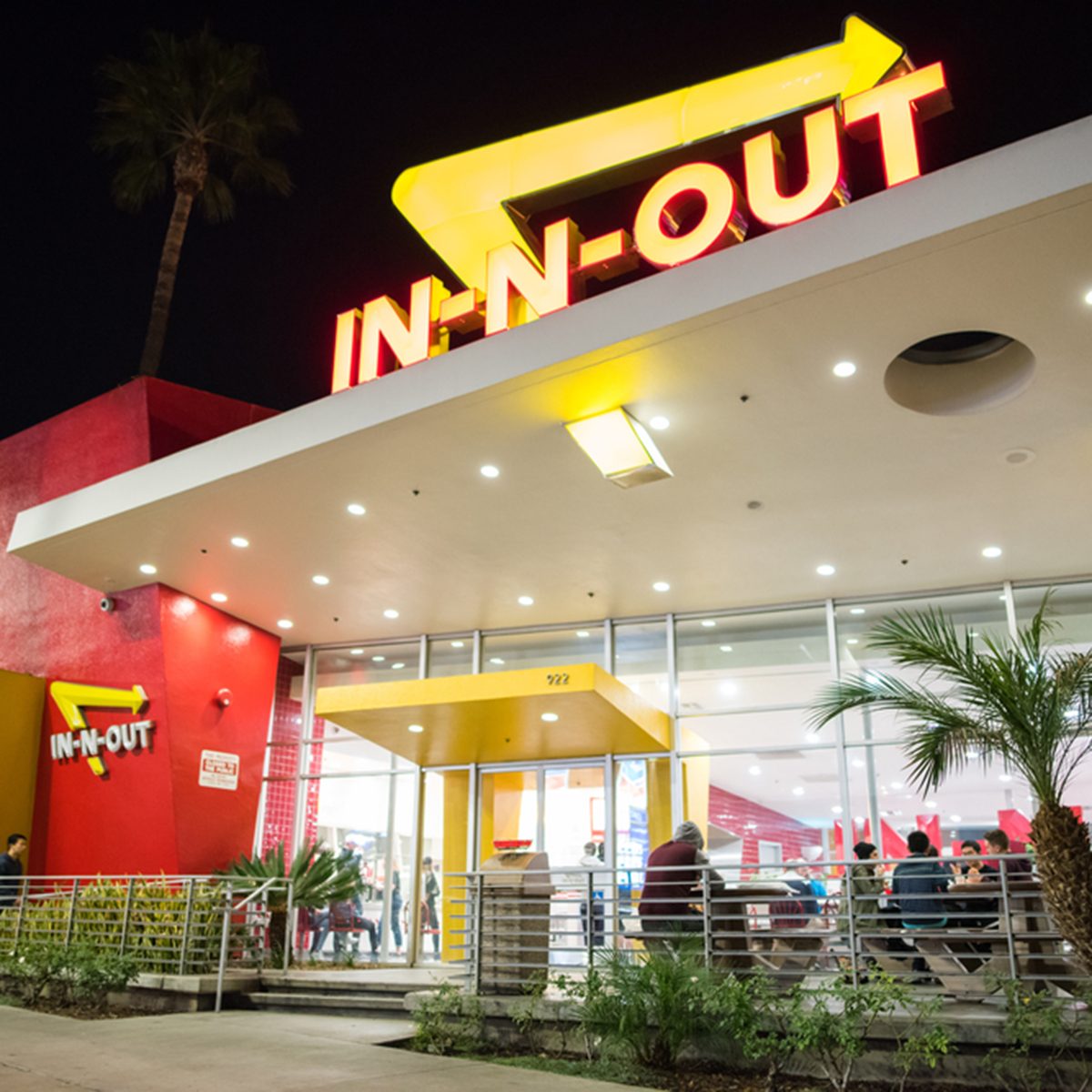 In-N-Out Burger fast food restaurant in Westwood, California.