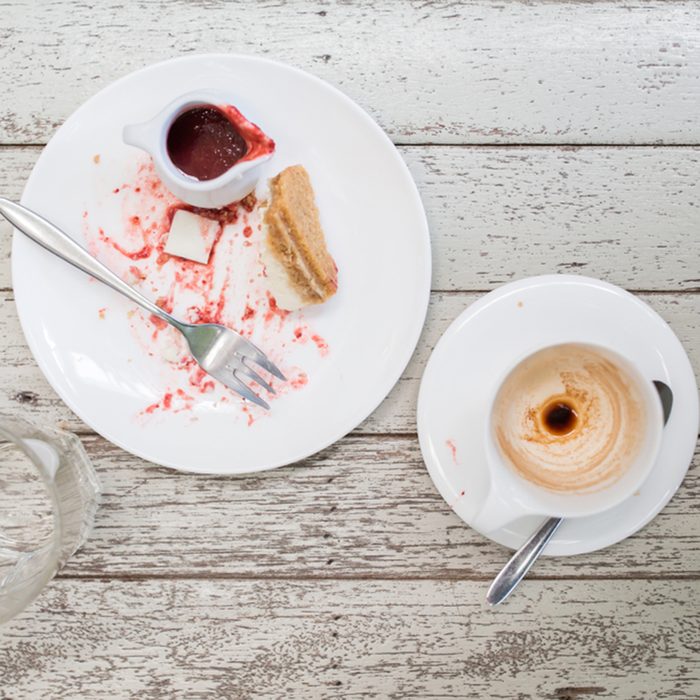 cheesecake and coffee. Can not finish the plate