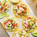 Shrimp Tostadas with Lime-Cilantro Sauce