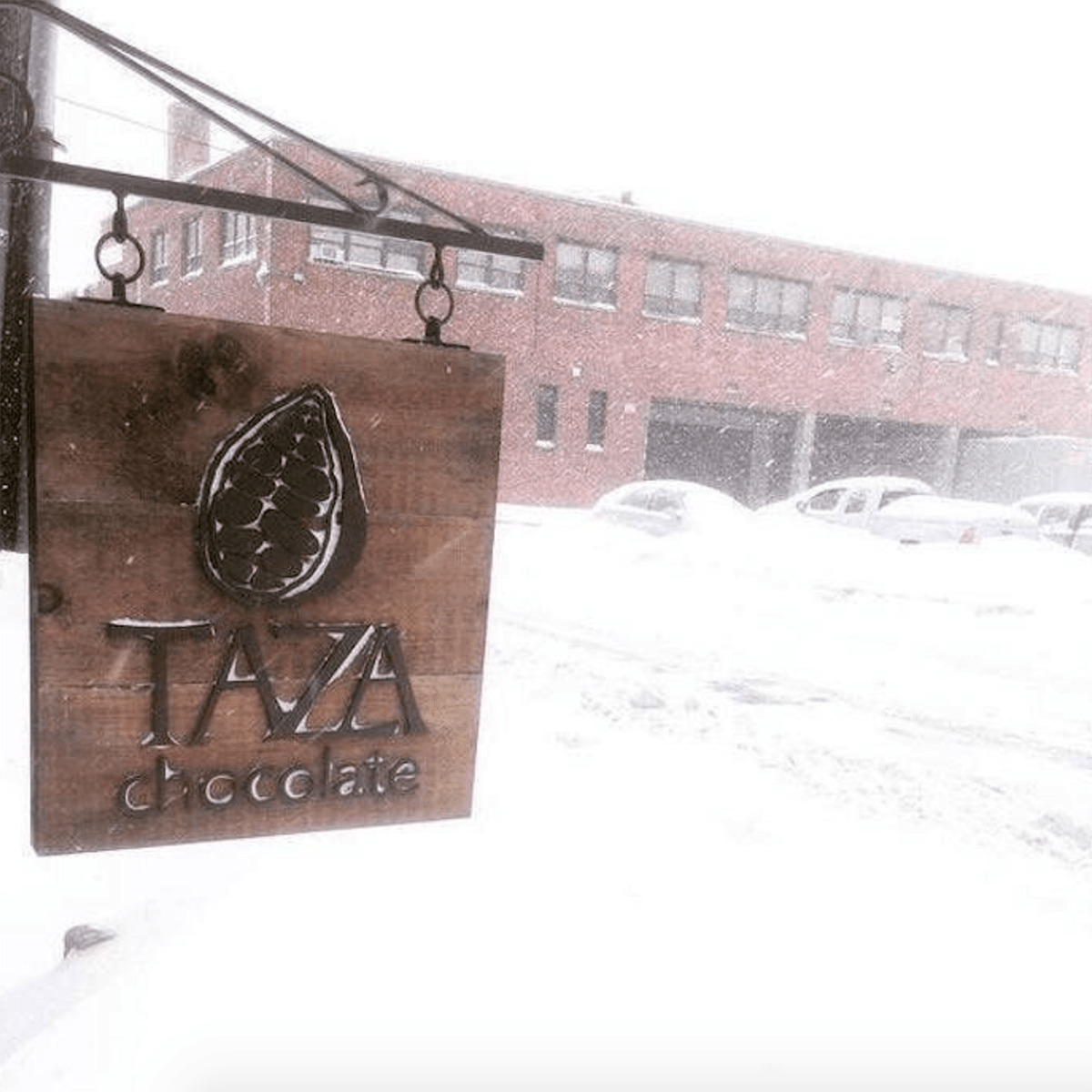 Sign outside Taza Chocolate