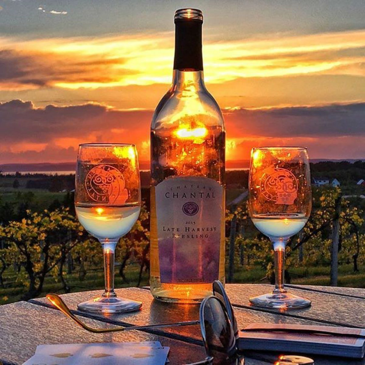 Chateau Chantal Winery and Inn at sunset