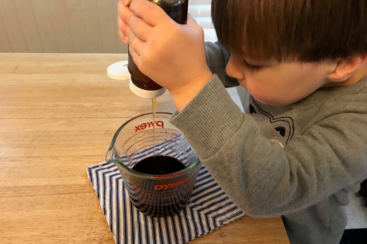 adding honey to elderberry syrup recipe