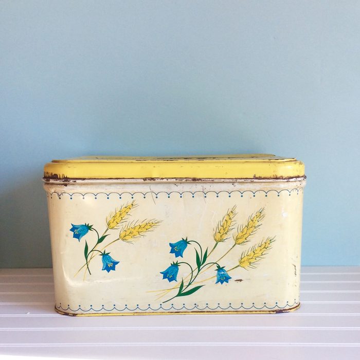 Shabby Tin Bread Box, 1950