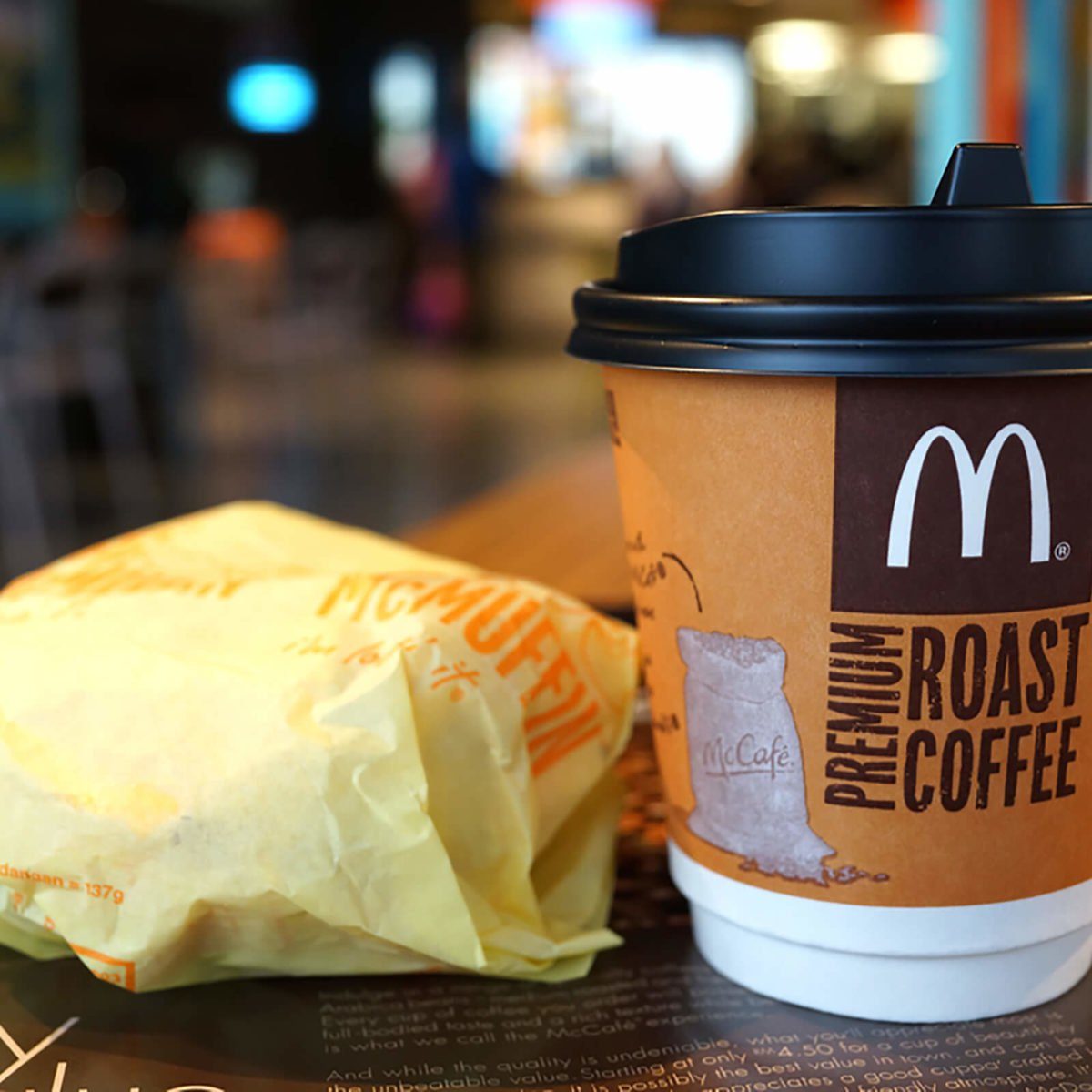 mcmuffin and coffee