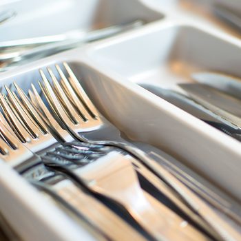 forks closeup cutlery drawer silverware; Shutterstock ID 430320064; Job (TFH, TOH, RD, BNB, CWM, CM): Taste of Home