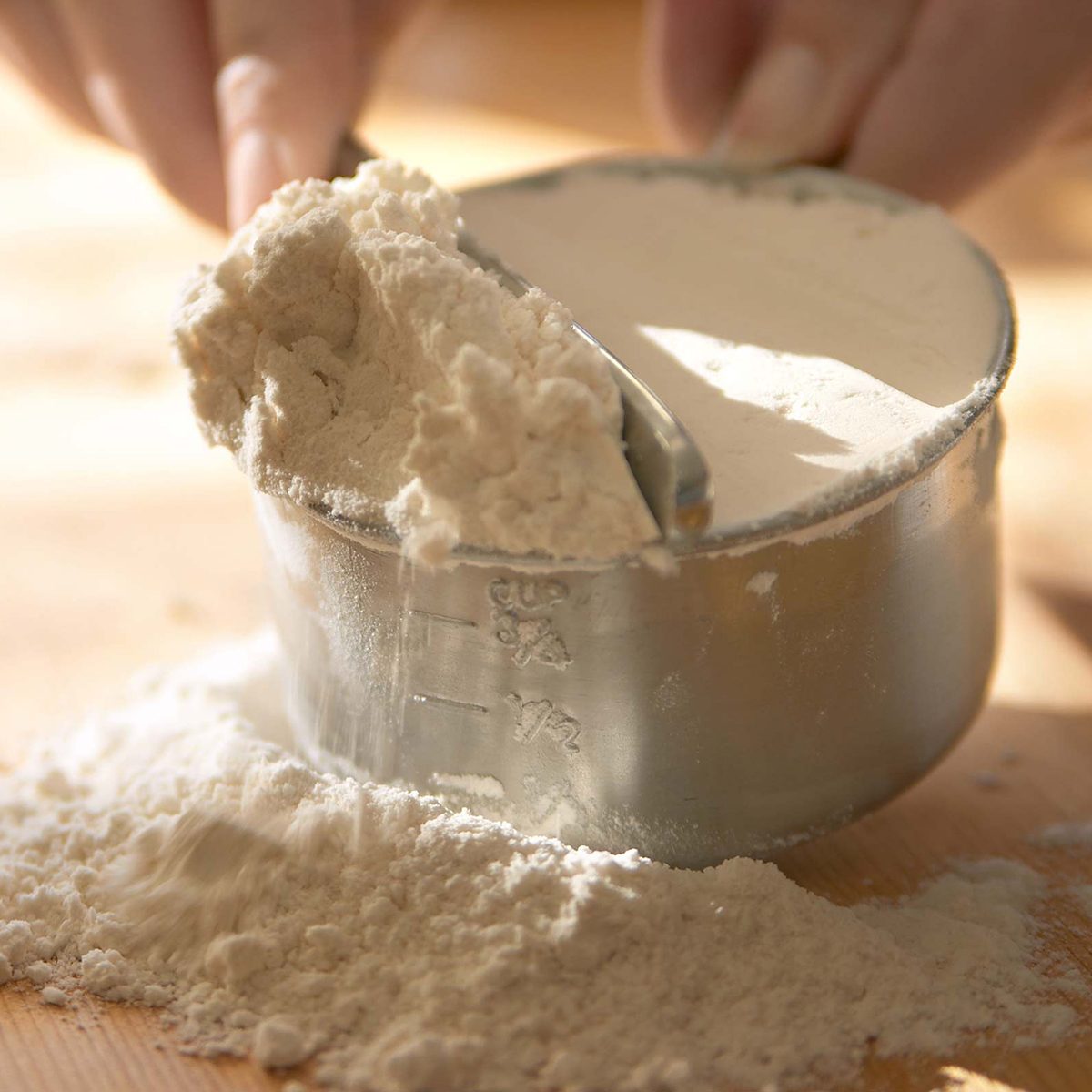 Measuring flour