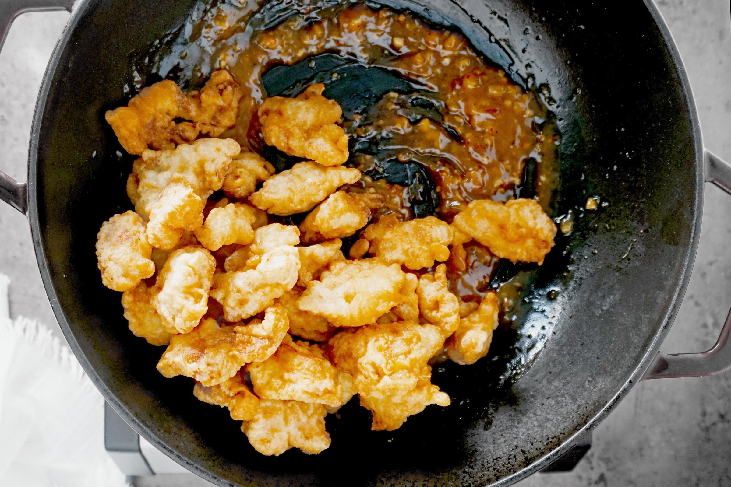 making Panda Express Orange Chicken