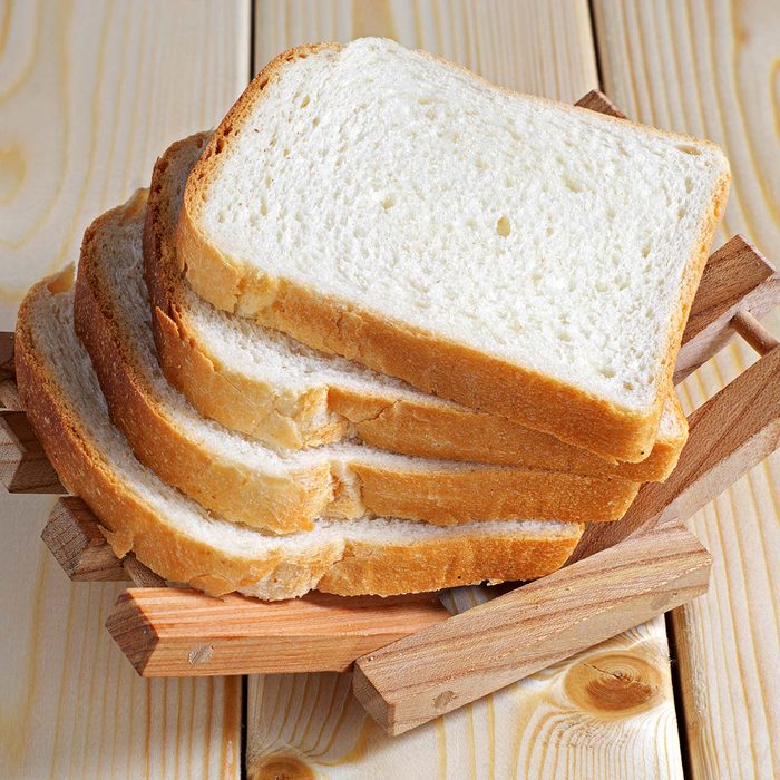 Slices of white bread