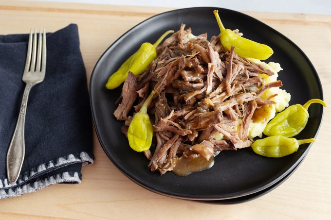 Mississippi Pot Roast plated