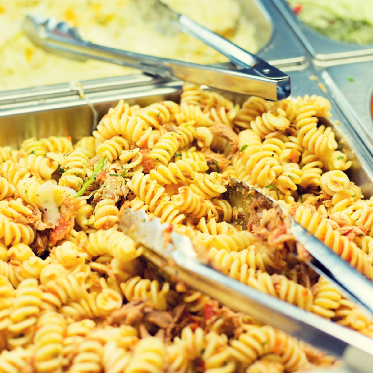 food, catering, self-service and eating concept