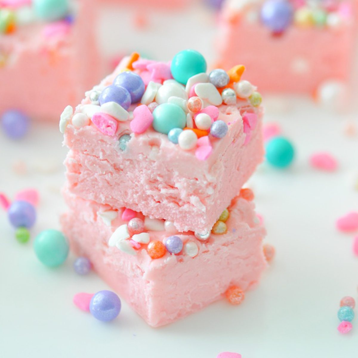 Easy Two Ingredient Unicorn Fudge