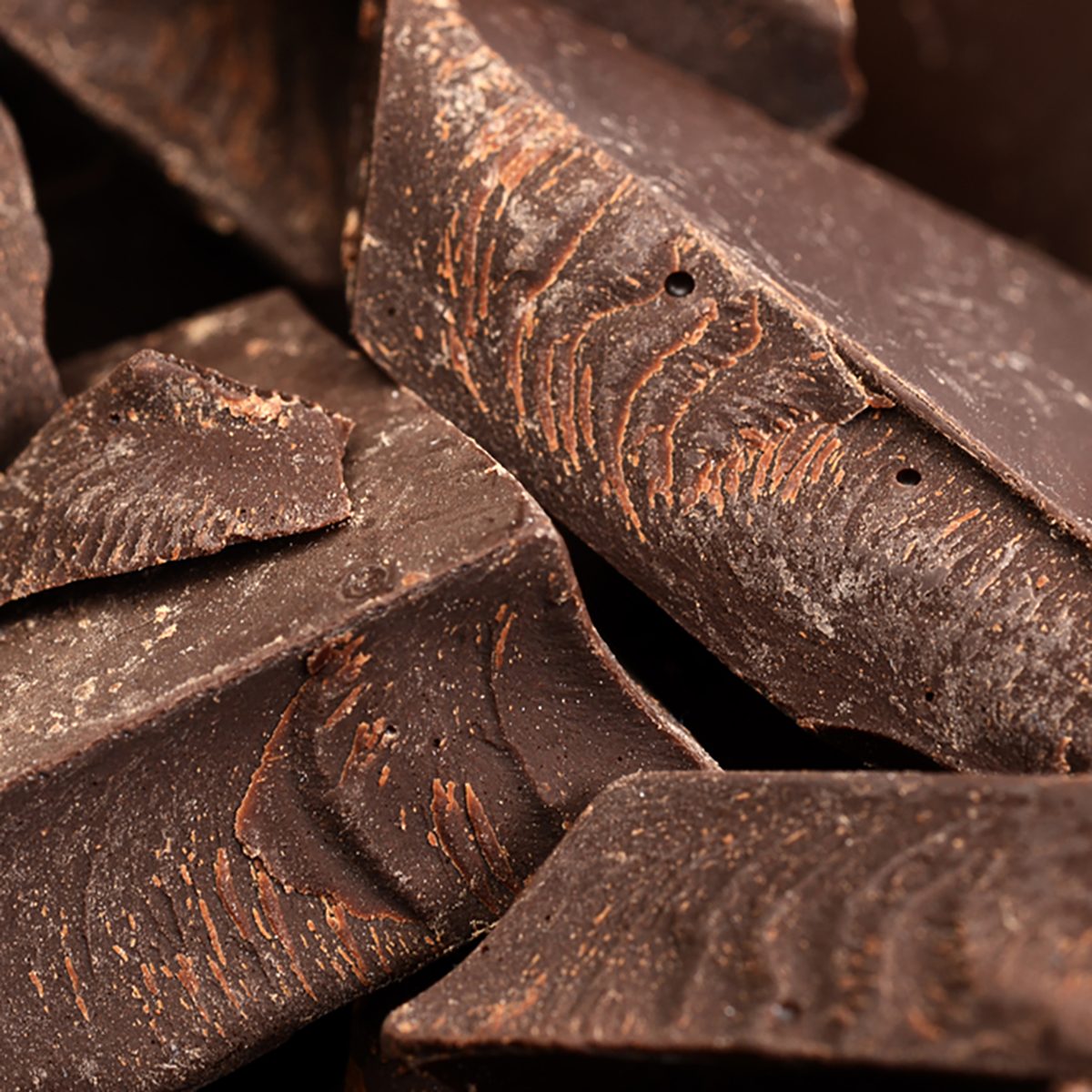 macro cracked chocolate detail;