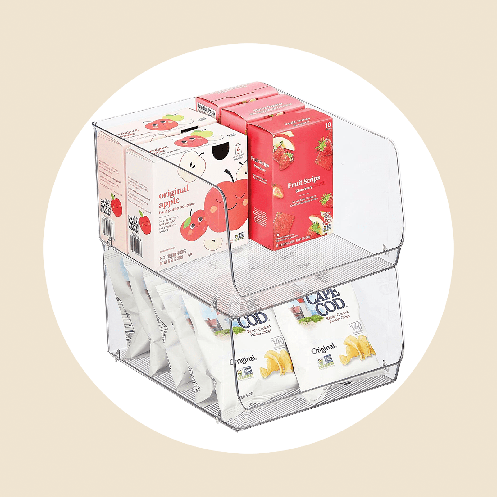 Mdesign Wide Stackable Plastic Food Storage Organizer Bin Ecomm Via Amazon