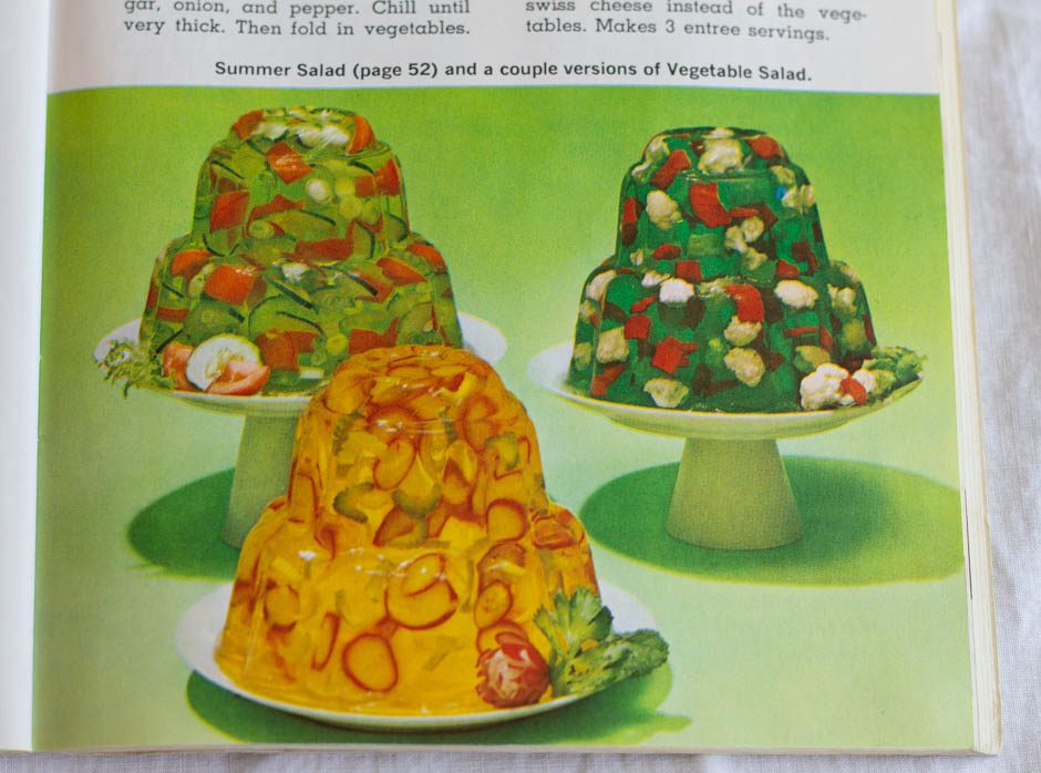 Image of Jell-O Summer & Vegetable Salads, from the Joys of Jell-O Cookbook, 7th edition.